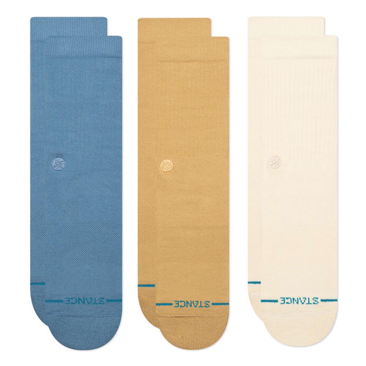 Stance Icon 3 Pack Socks - Cream image 2