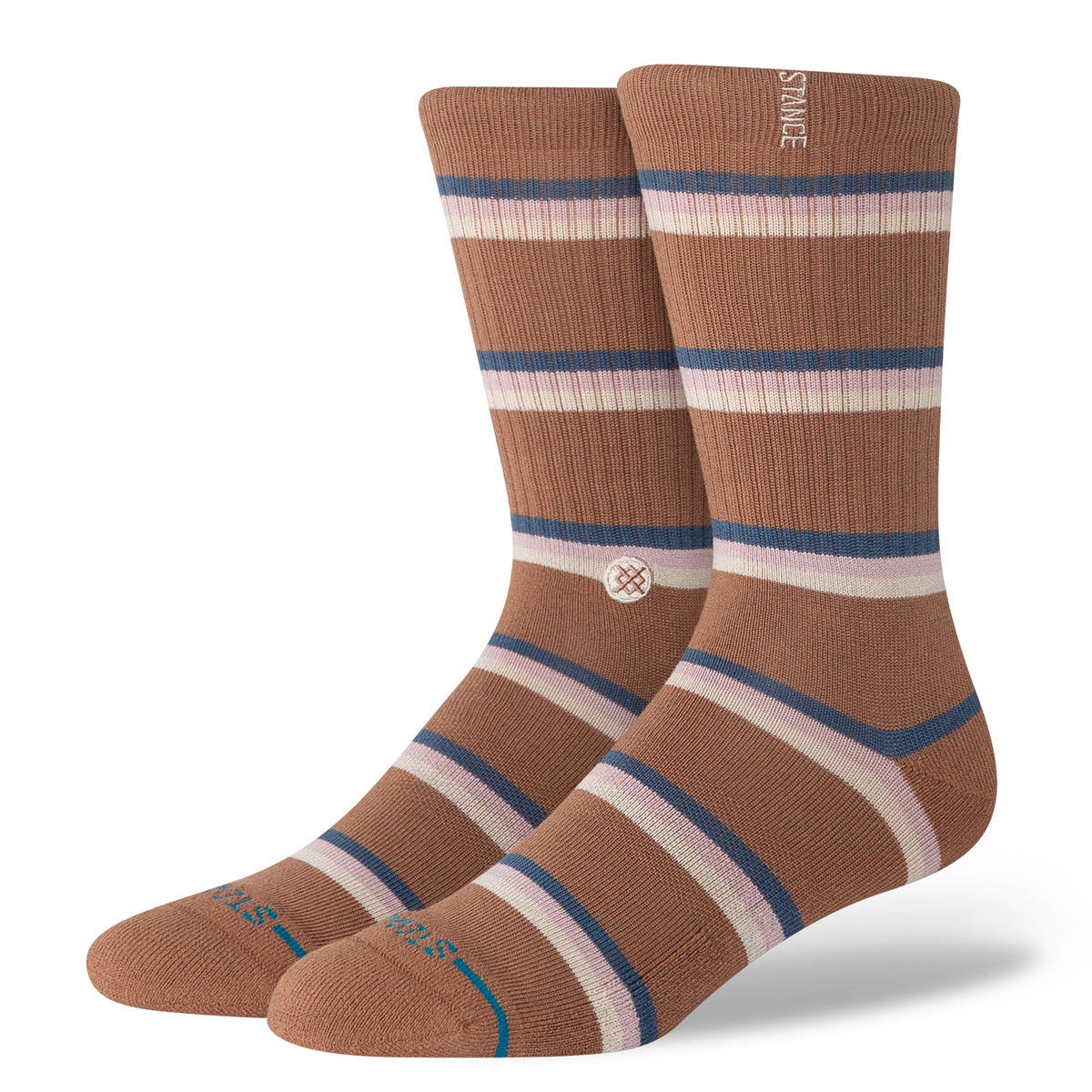 Stance Strata Crew Socks - Brown image 1