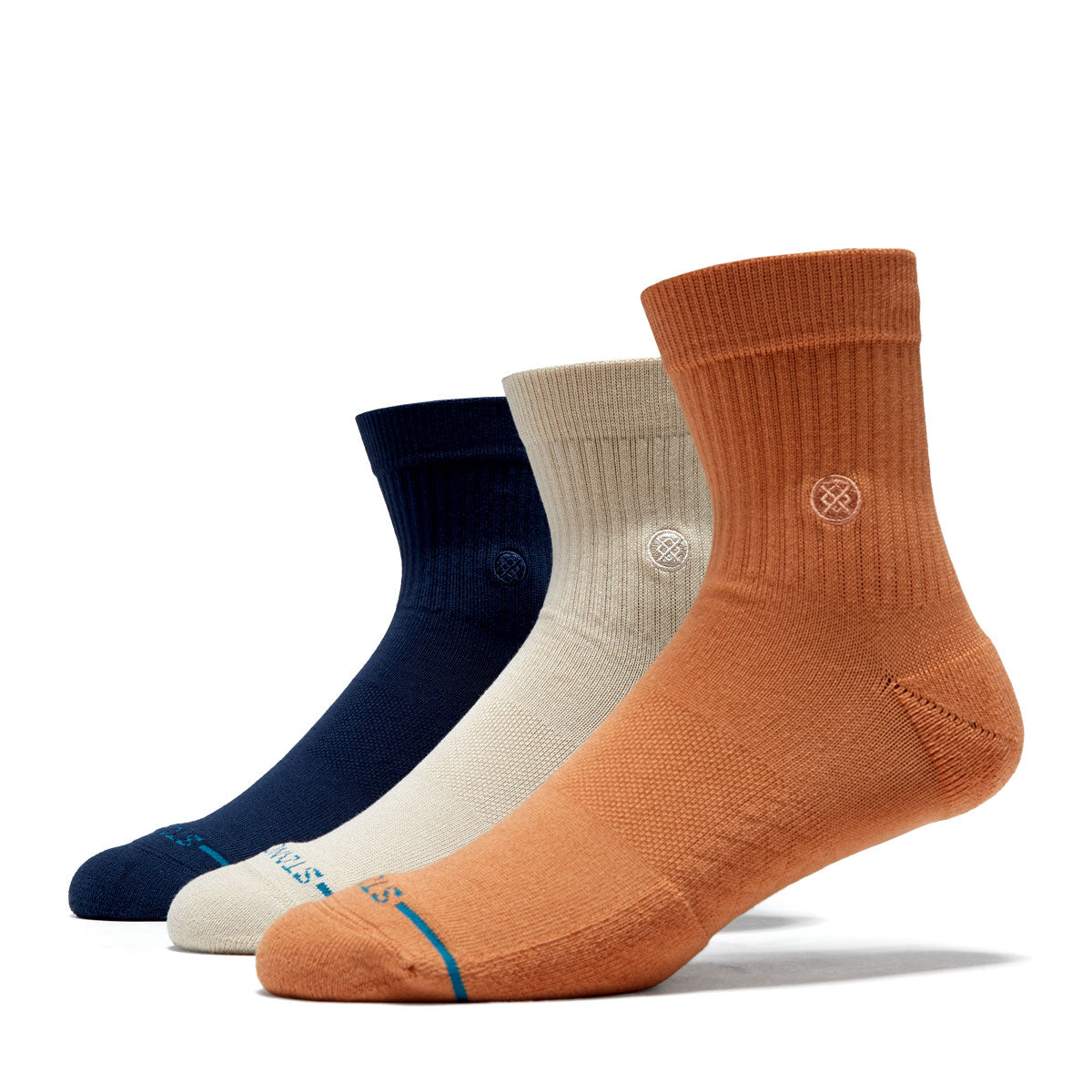 Stance Icon Quarter 3 Pack Socks - Mango image 1