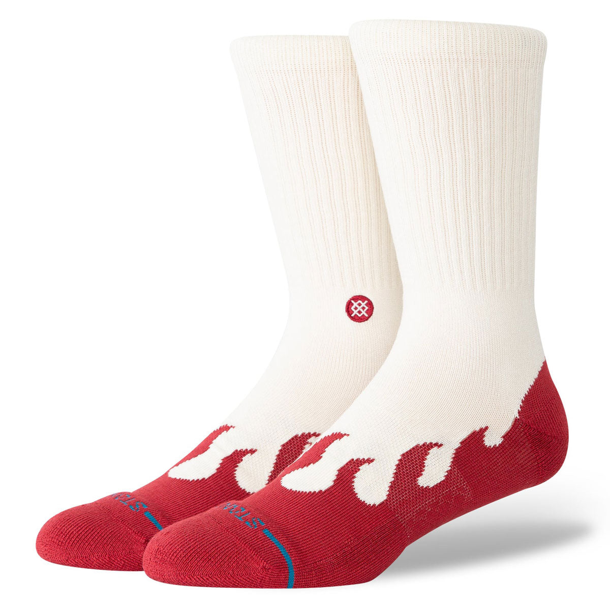 Stance Heating Up Crew Socks - Red image 1