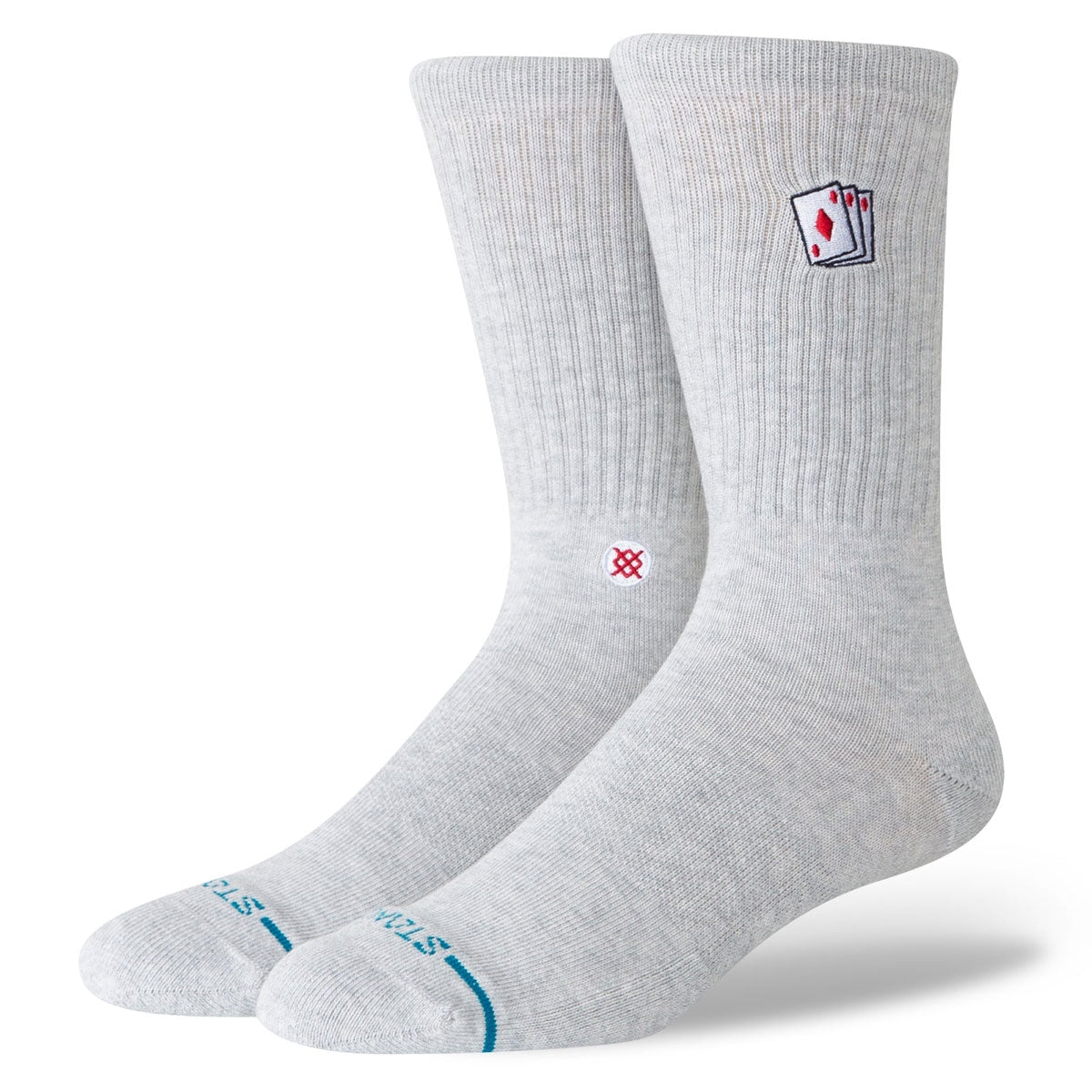 Stance Hit Me Crew Socks - Heather Grey image 1