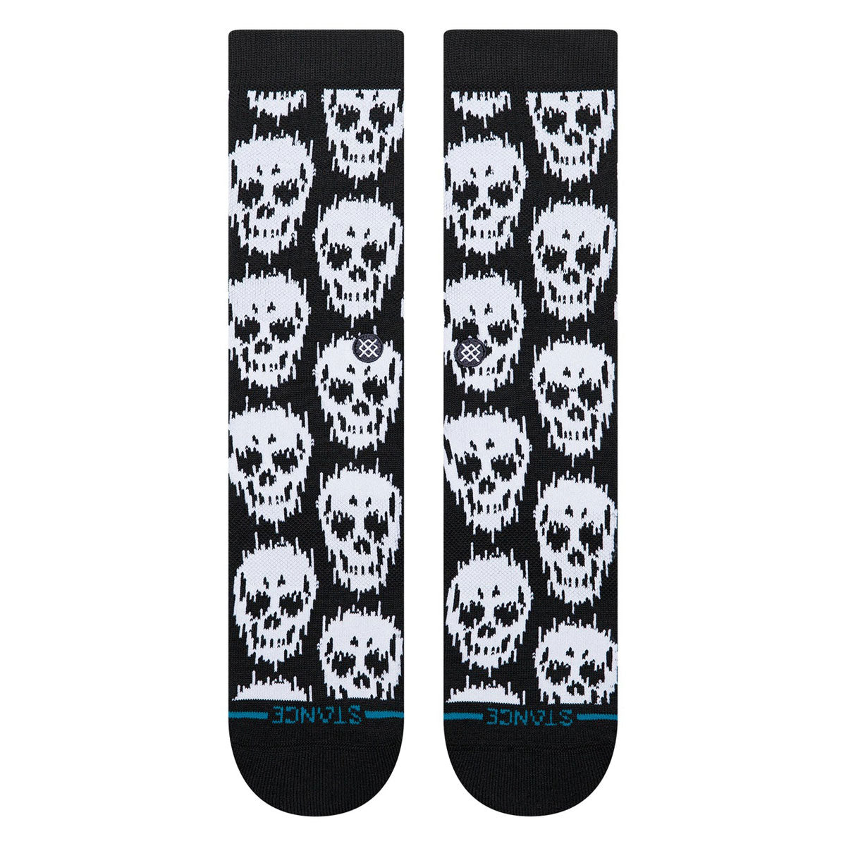 Stance Static Skull Crew Socks - Black image 2
