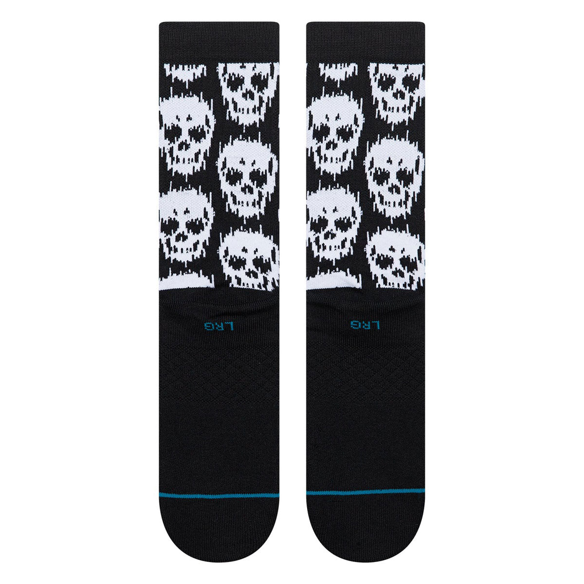 Stance Static Skull Crew Socks - Black image 3