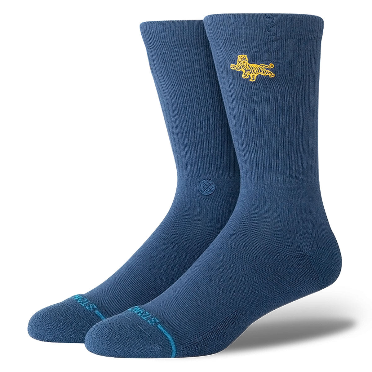 Stance Stripes Crew Socks - Navy image 1
