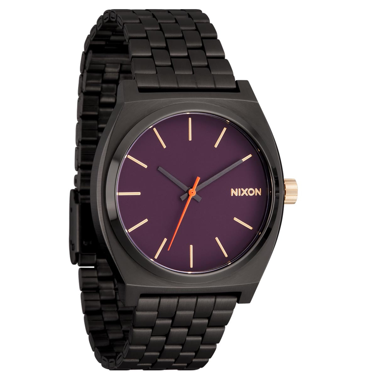 Nixon Time Teller Watch - Gunmetal/Blackberry/Gold image 4