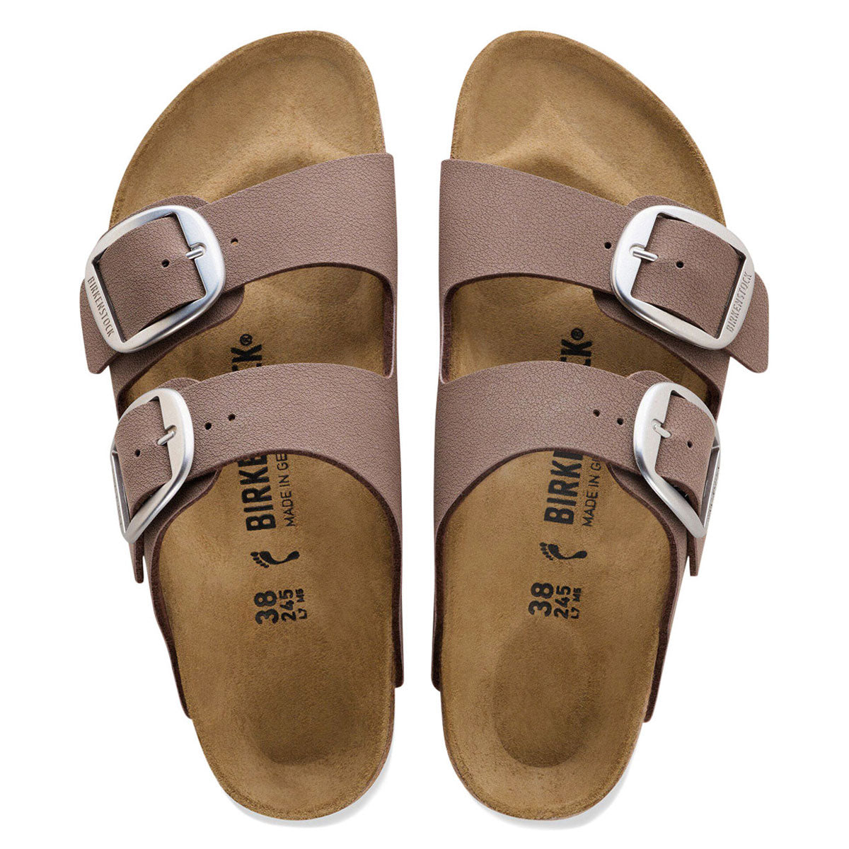 Birkenstock Womens Arizona Big Buckle Sandals Shoes - Mocha Birkibuc image 3