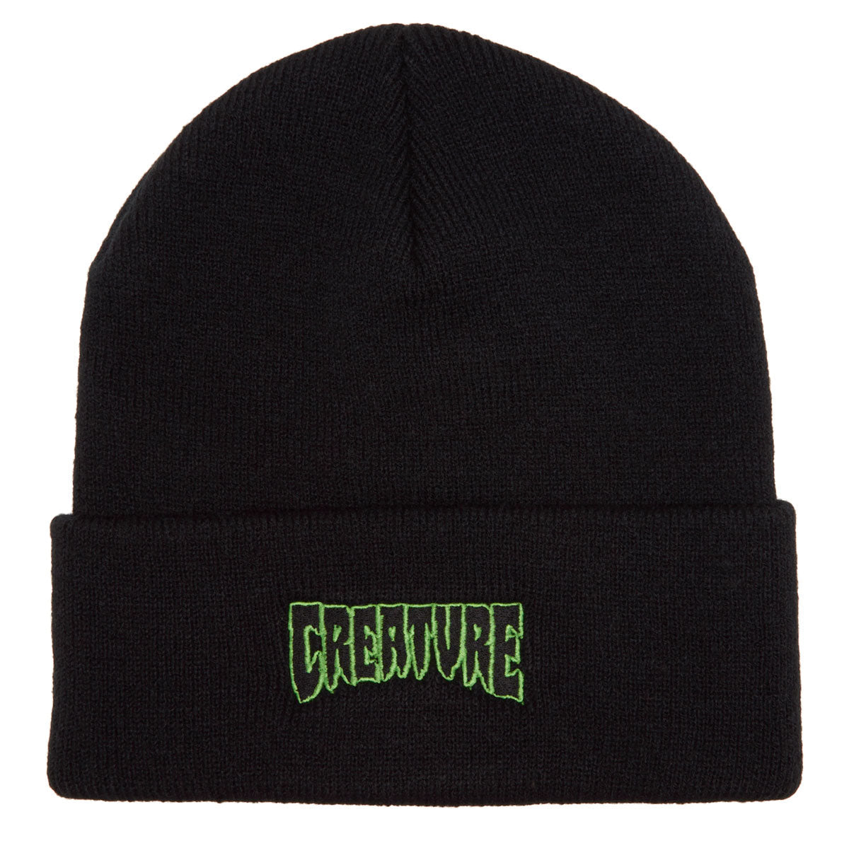 Creature Logo Outline Long Shoreman Beanie - Black image 1