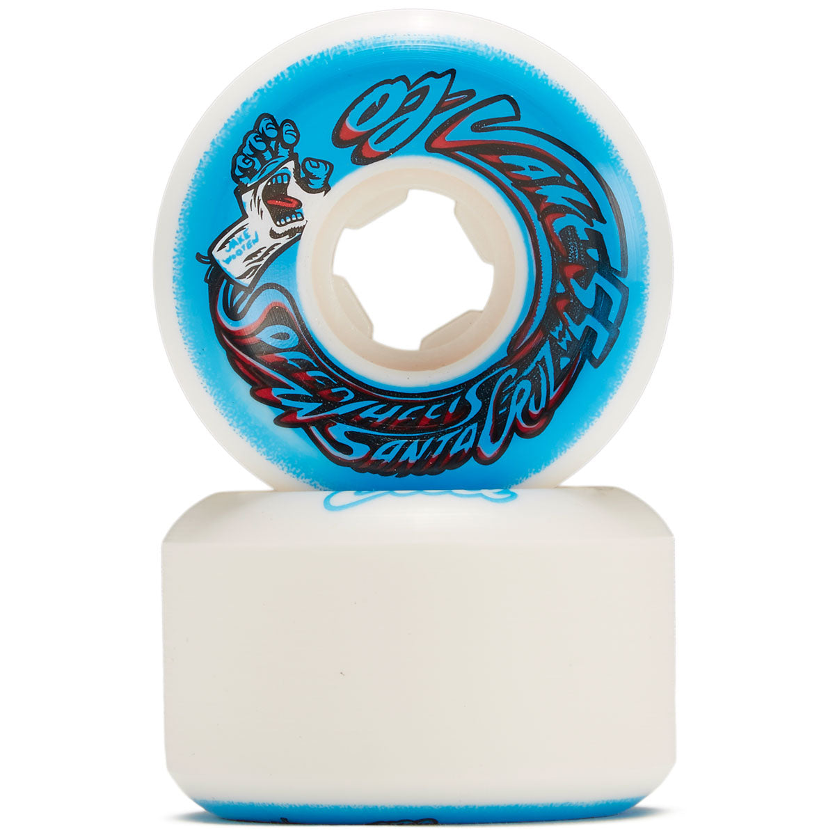 OJ Wooten Screaming Cast Elite Hardline 101a Skateboard Wheels - White/Blue - 55mm image 2