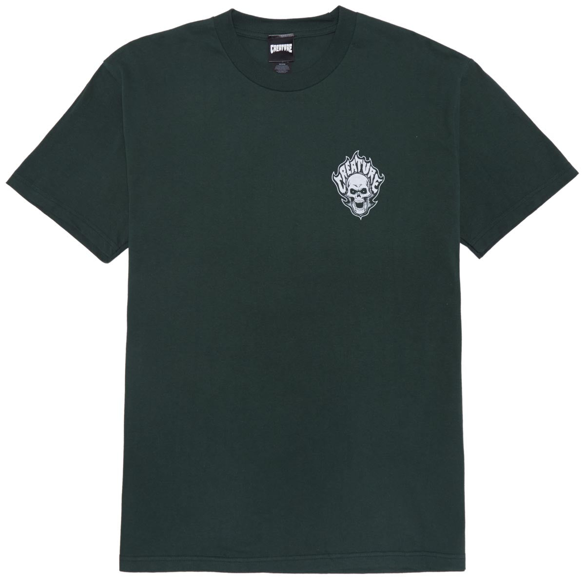 Creature Bonehead Flame T-Shirt - Forest Green image 2