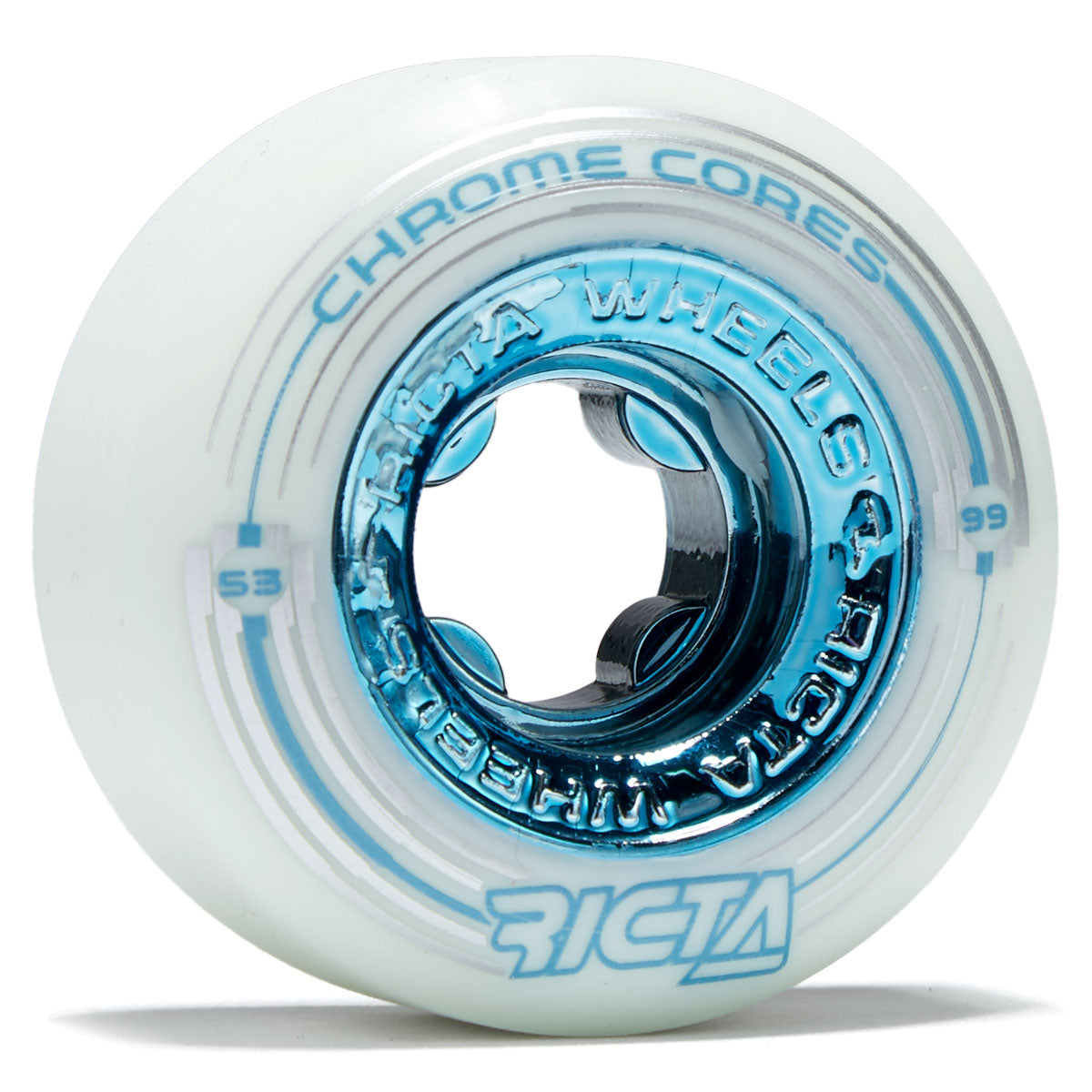 Ricta Chrome Core 99a Skateboard Wheels - White - 54mm image 1