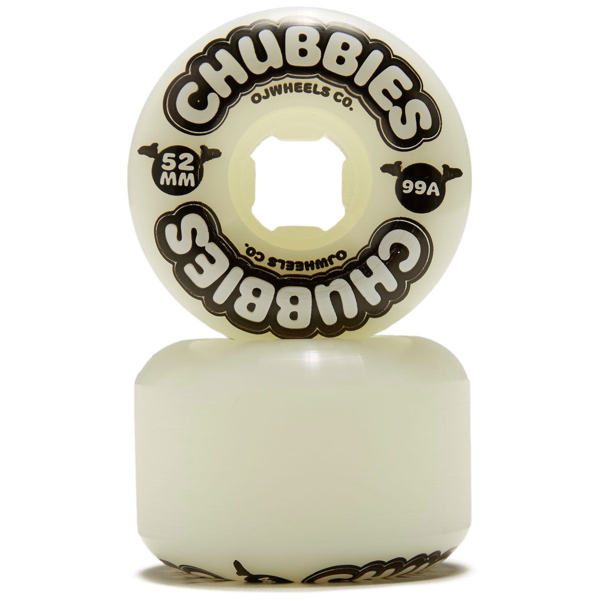 OJ Chubbies 99a Skateboard Wheels - White - 52mm image 2