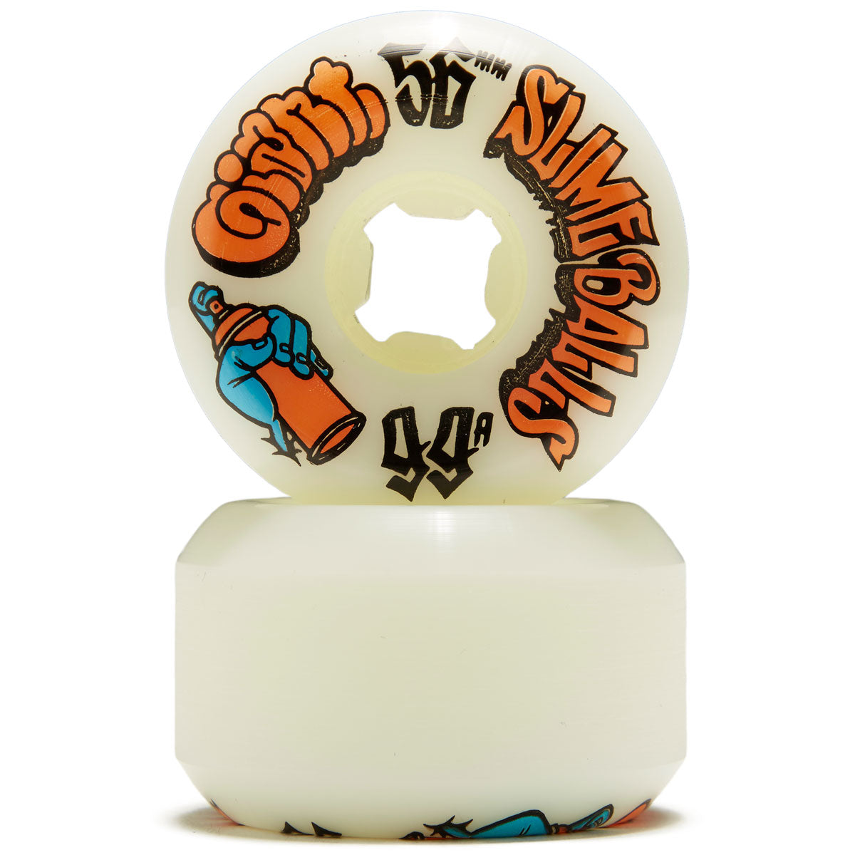 Slime Balls Mike Giant Speed Balls 99a Skateboard Wheels - White - 56mm image 2