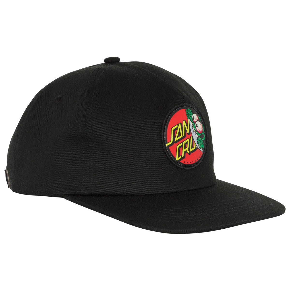 Santa Cruz Beware Dot Strapback Hat - Black image 3