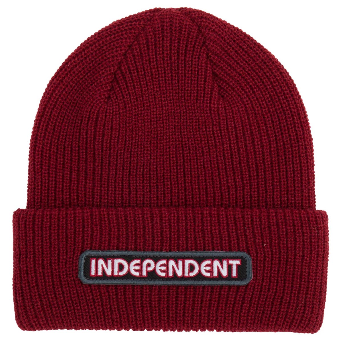 Independent B/C Groundwork Long Shoreman Beanie - Red/Black image 1