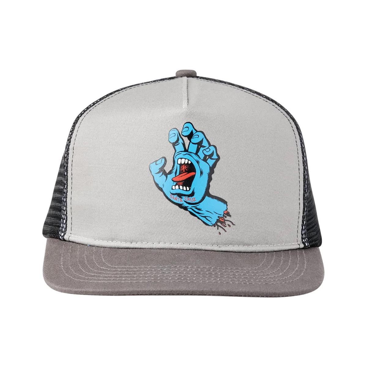 Santa Cruz Screaming Hand Front Mesh Trucker Hat - Grey/Charcoal/Black image 3