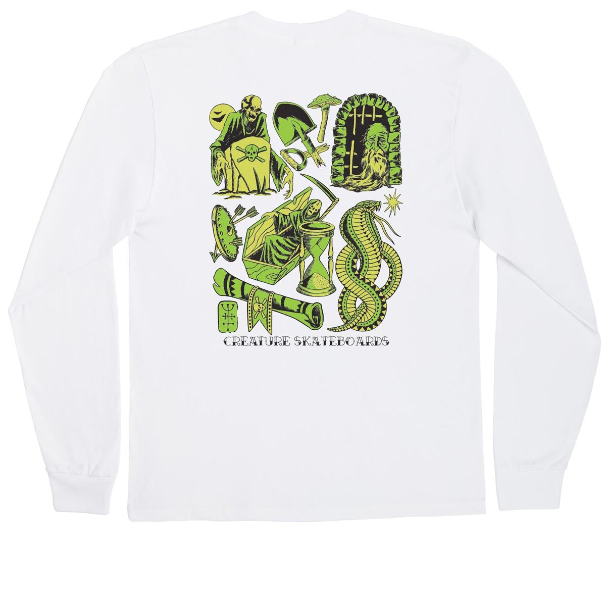 Creature Fiend Flash Long Sleeve T-Shirt - White image 2