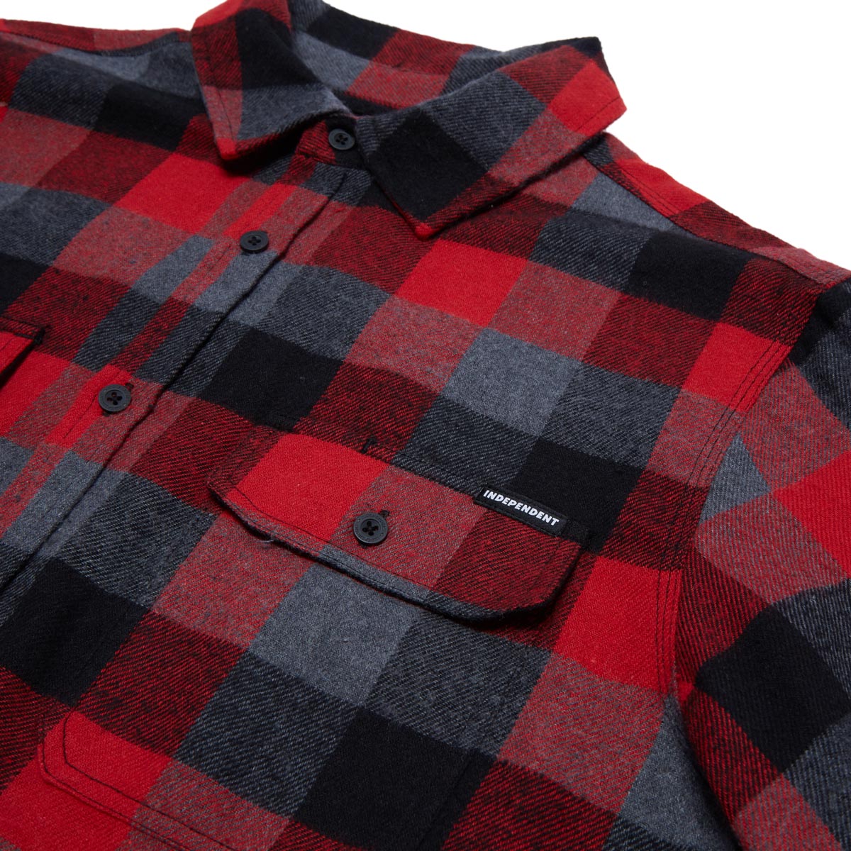 Independent Belmont Flannel Long Sleeve Shirt - Red image 3