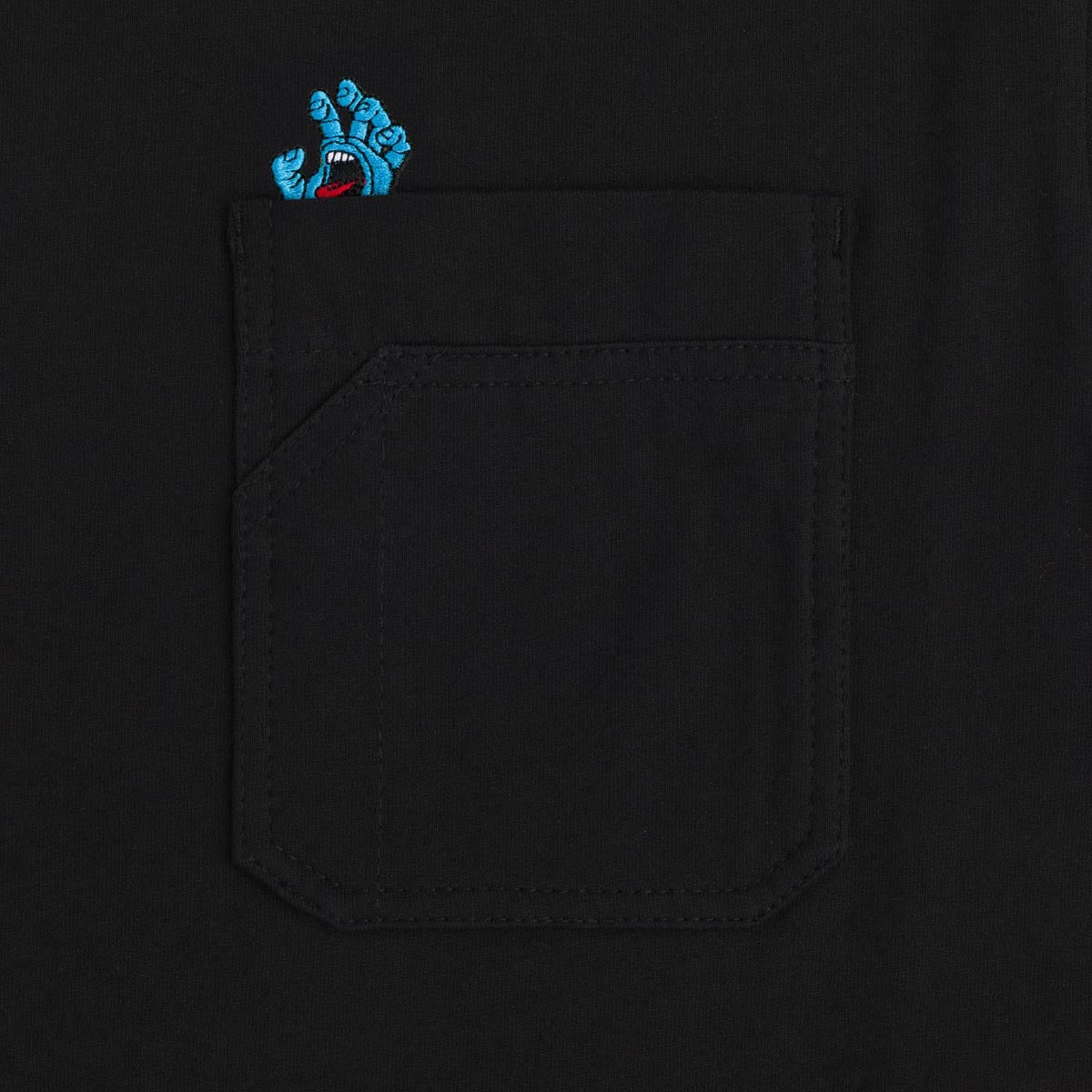 Santa Cruz Screaming Hand Utility Pocket T-Shirt - Black image 2