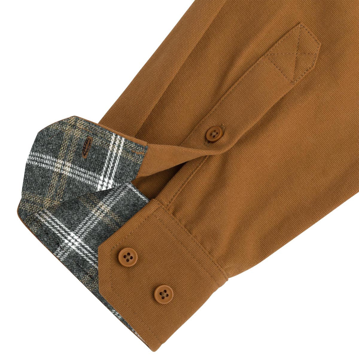 Santa Cruz Screaming Hand Utility Long Sleeve Button Up Shirt - Dusty Brown image 4