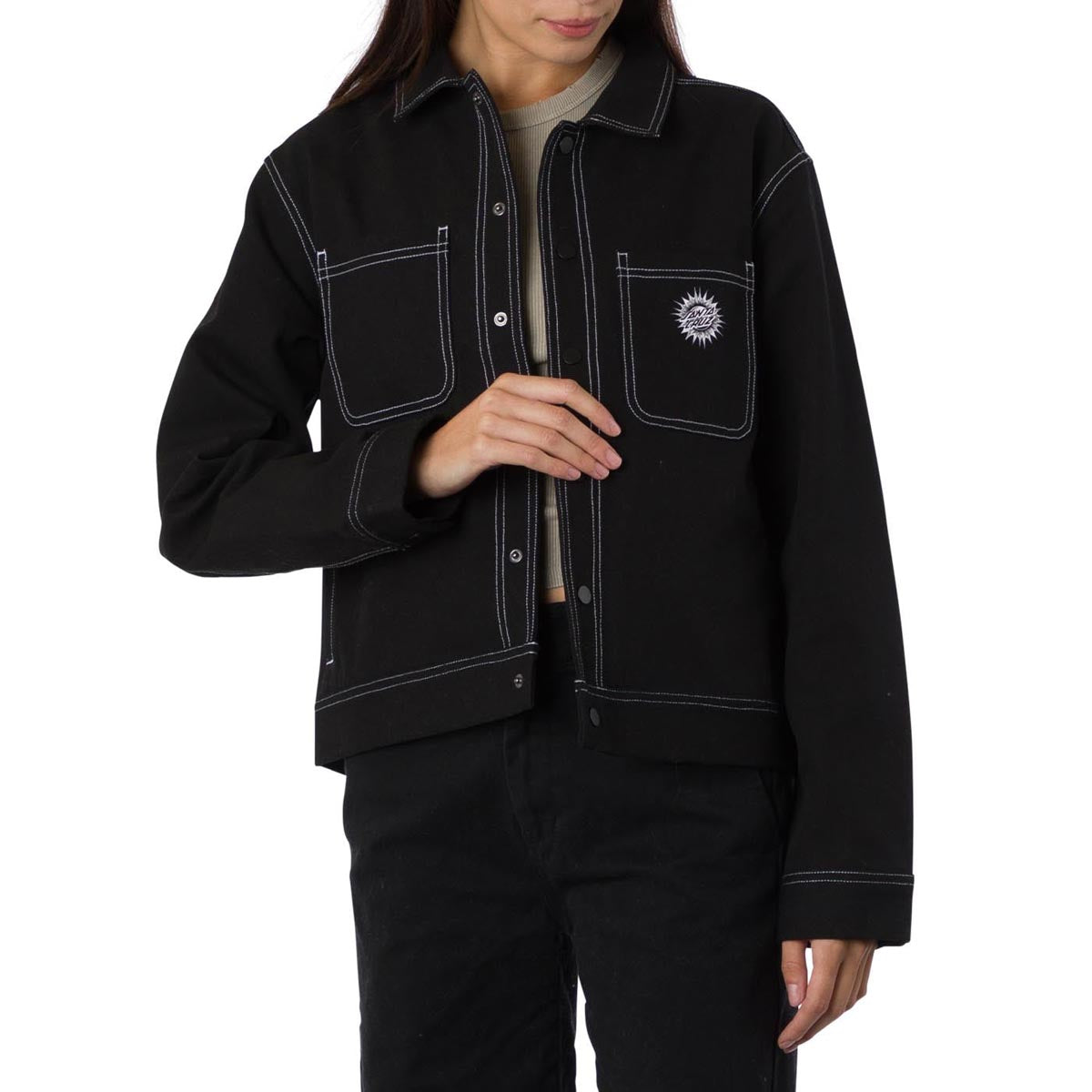 Santa Cruz Womens Ornate Sun Chore Jacket - Black image 1