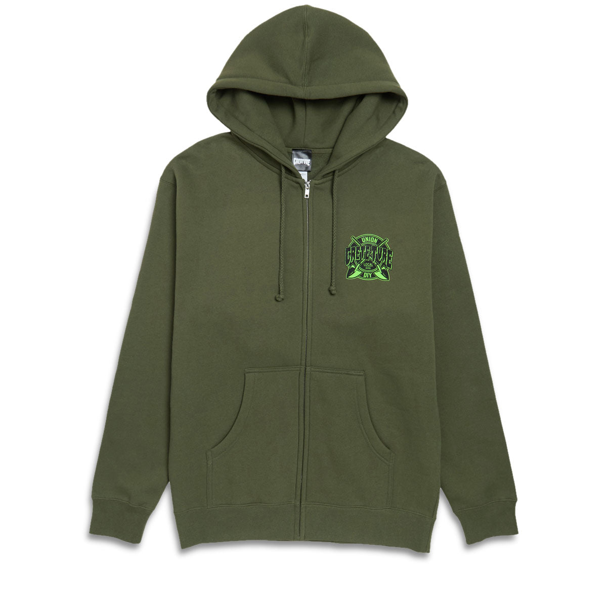 Creature Crete-Ture DIY Zip Hoodie - Army image 1