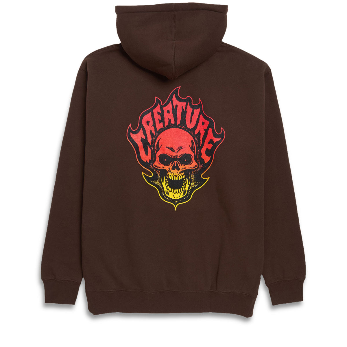 Creature Bonehead Flame Hoodie - Brown image 1