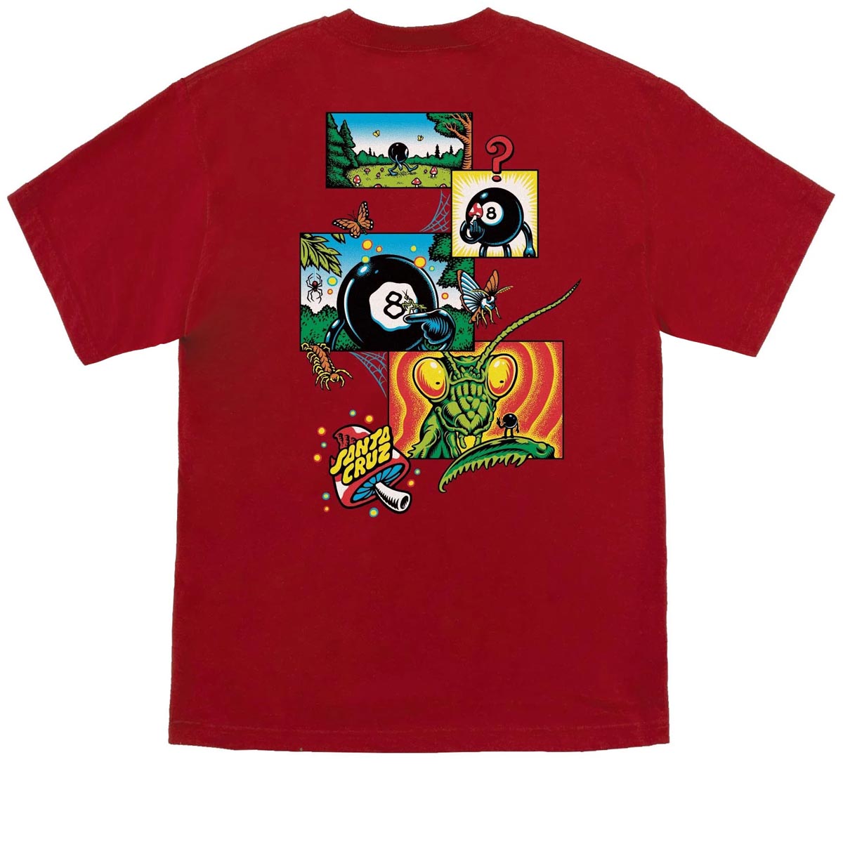 Santa Cruz Winkowski 8Ballr Comic T-Shirt - Cardinal image 1