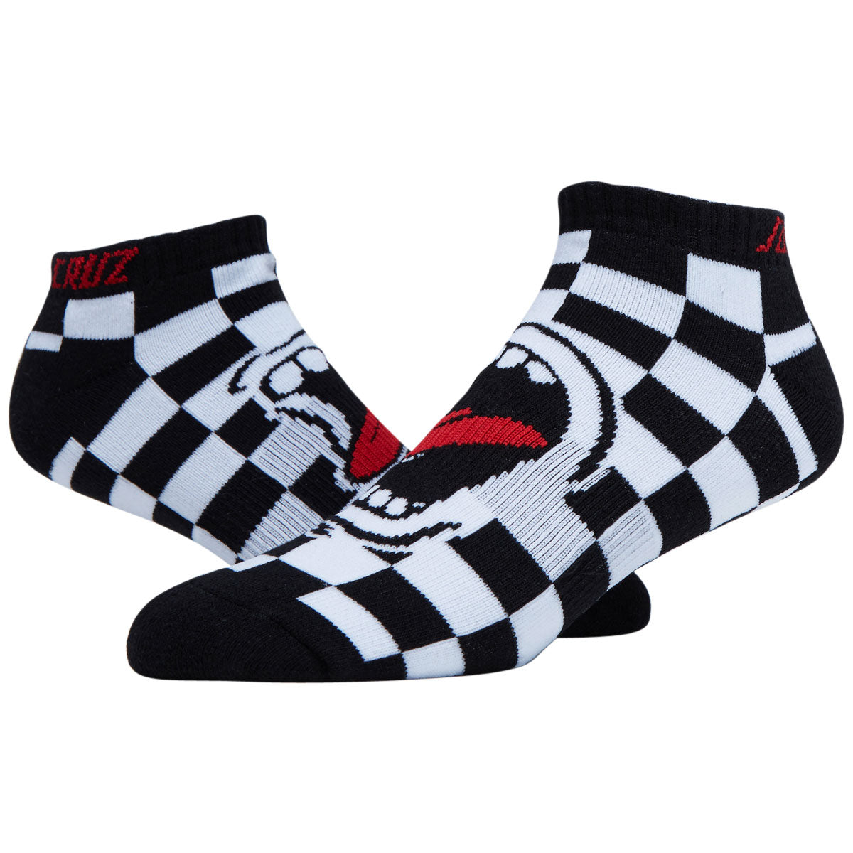 Santa Cruz Big Mouth No Show Socks - Checker image 2