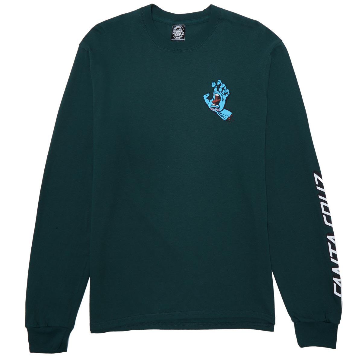 Santa Cruz Screaming Hand Long Sleeve T-Shirt - Dark Green image 2