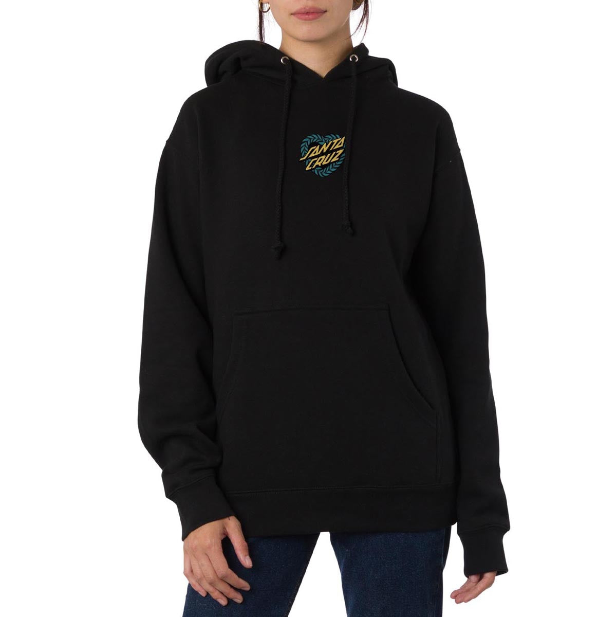 Santa Cruz Womens Heart Wreath Mini Hoodie - Black image 1