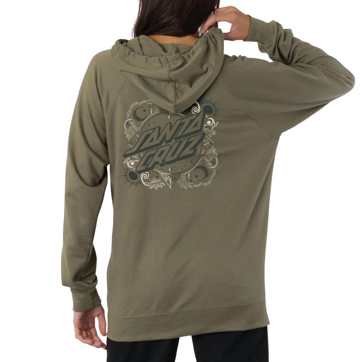 Santa Cruz Womens Ornate Dot Zip Up Hoodie - Olive image 2