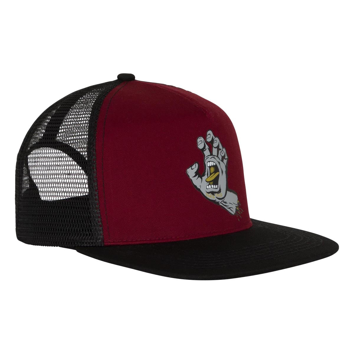 Santa Cruz Screaming Hand Front Mesh Trucker Hat - Burgundy/Grey/Gold image 3