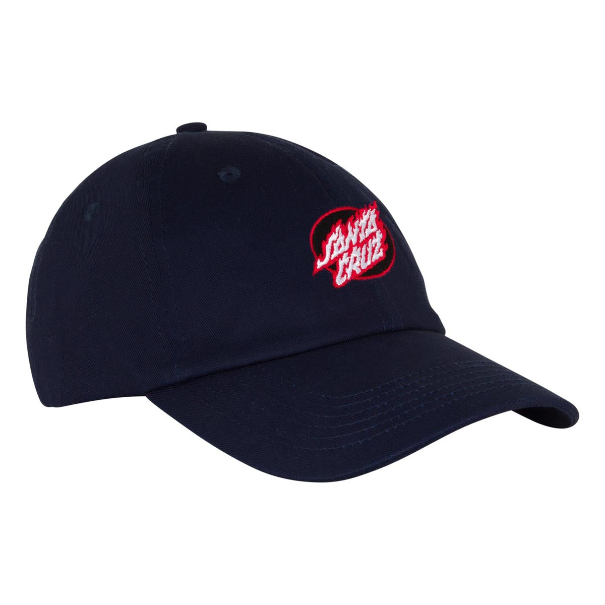 Santa Cruz True Oval Flame Dot Dad Strapback Hat - Navy image 3