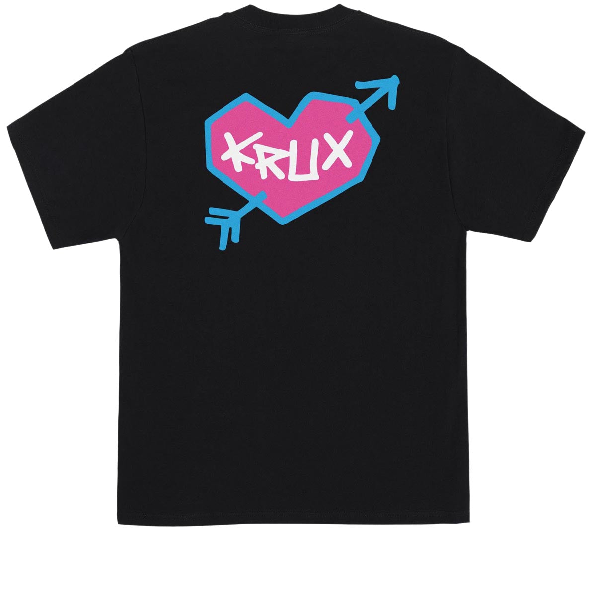 Krux Heart Logo T-Shirt - Black/Pink/Blue/White image 2