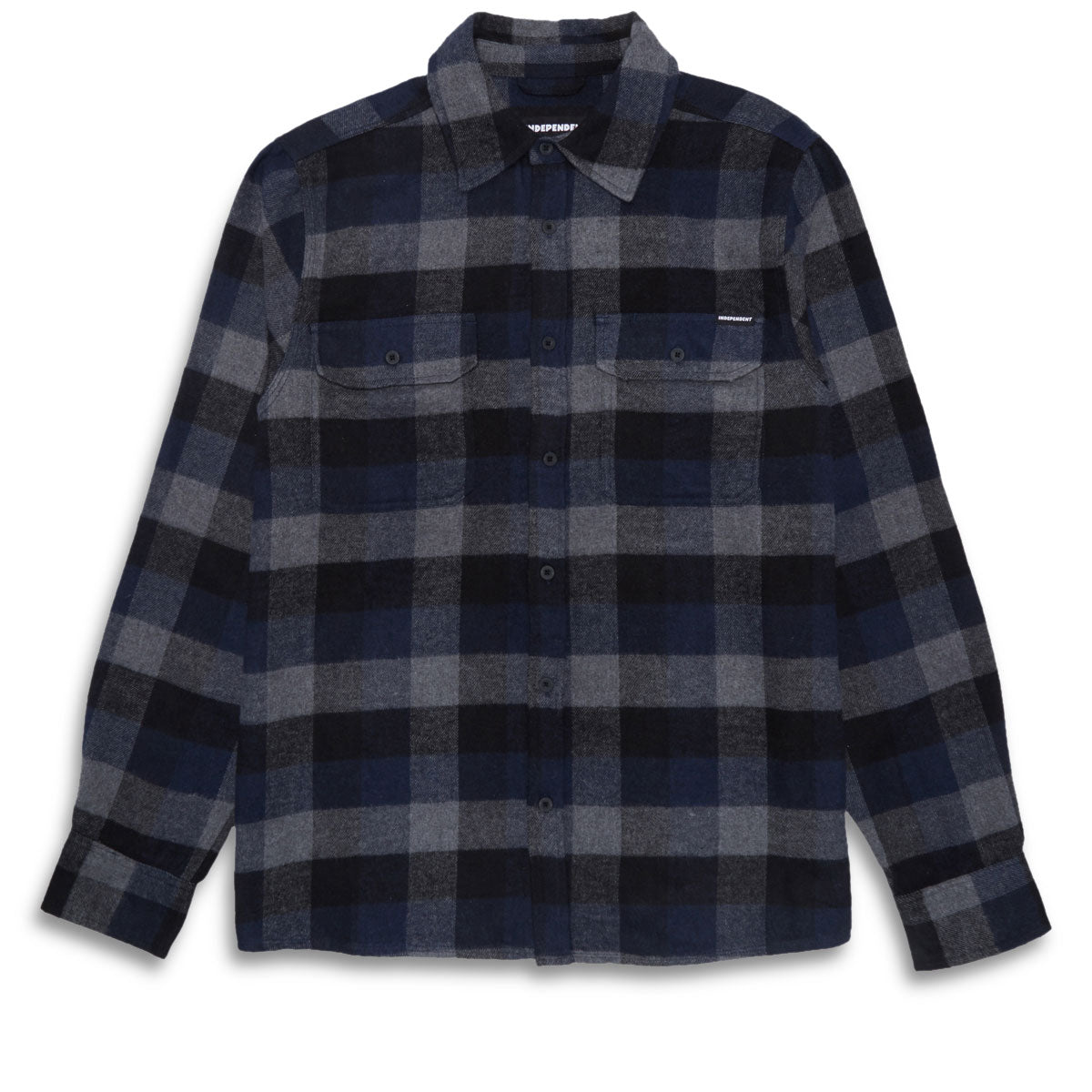 Independent Belmont Long Sleeve Flannel Shirt - Navy image 1