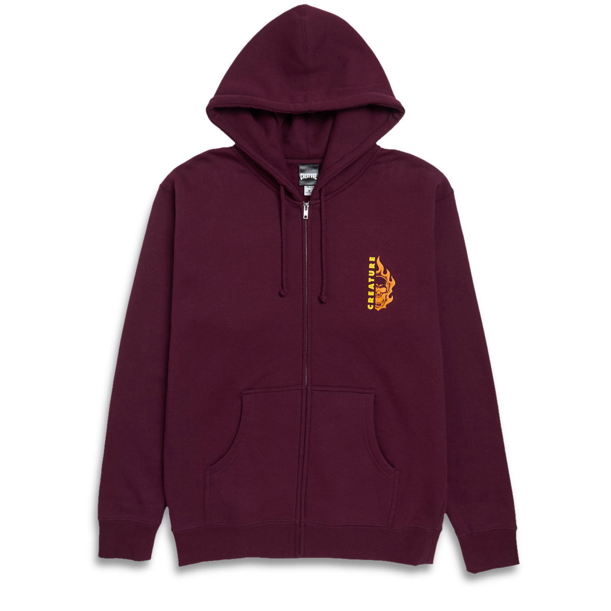 Creature Vortex Zip Hoodie - Maroon image 1