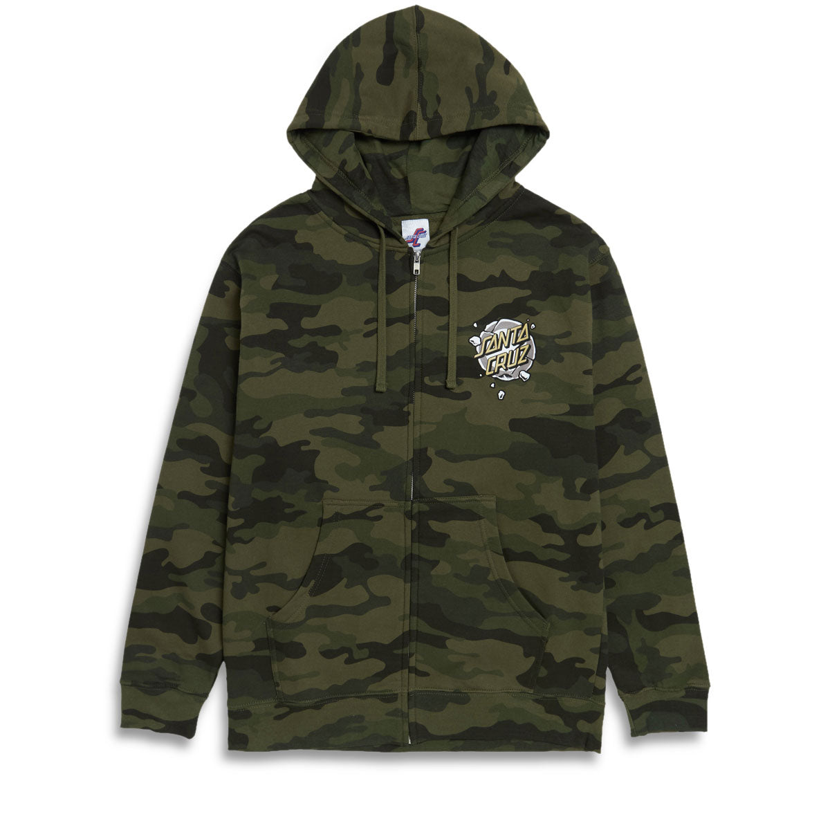 Santa Cruz Roskopp Destruct Dot Zip Hoodie - Forest Camo image 1