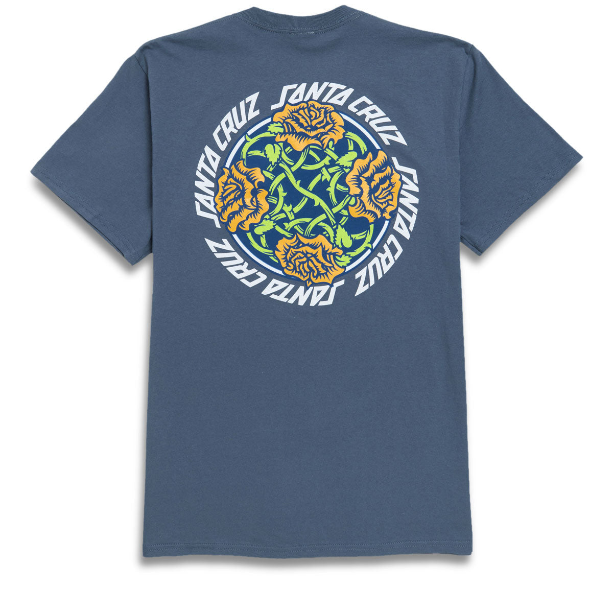 Santa Cruz Dressen Rose Solo T-Shirt - Steel Blue image 2