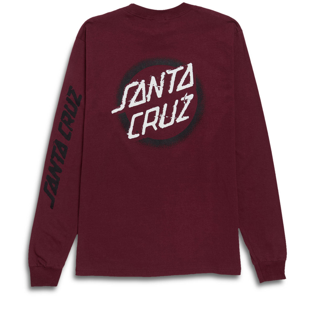 Santa Cruz Vile Dot Long Sleeve T-Shirt - Burgundy image 1