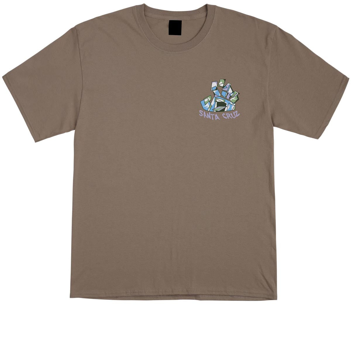 Santa Cruz Screaming Scratched Hand T-Shirt - Dusty Brown image 1