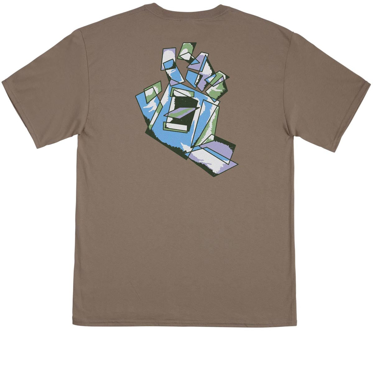 Santa Cruz Screaming Scratched Hand T-Shirt - Dusty Brown image 2