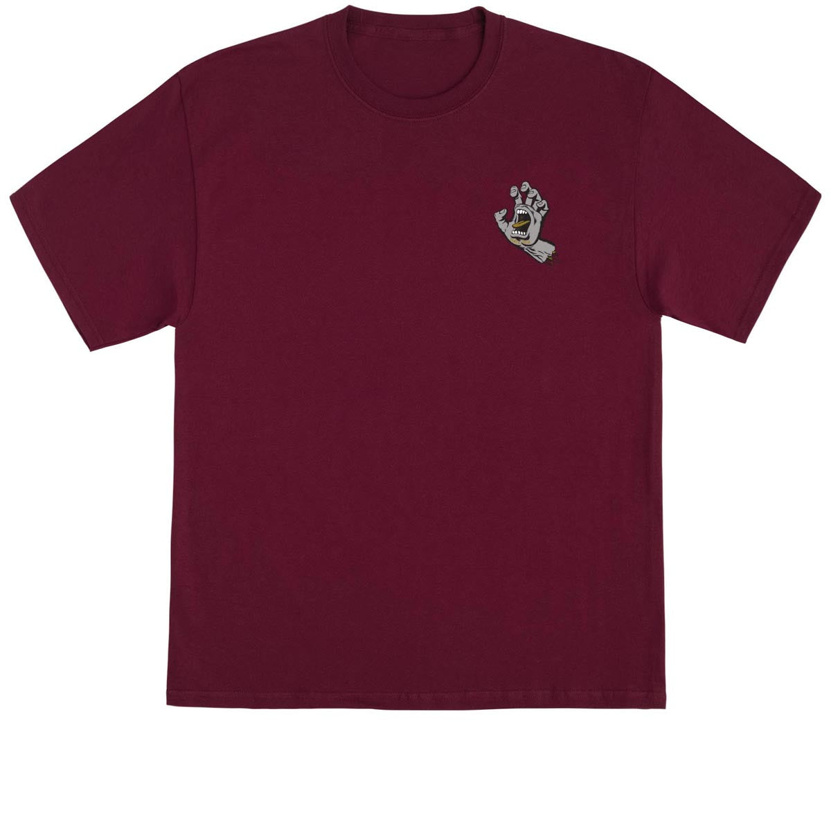 Santa Cruz Screaming Hand T-Shirt - Ath Maroon/Grey/Gold image 2