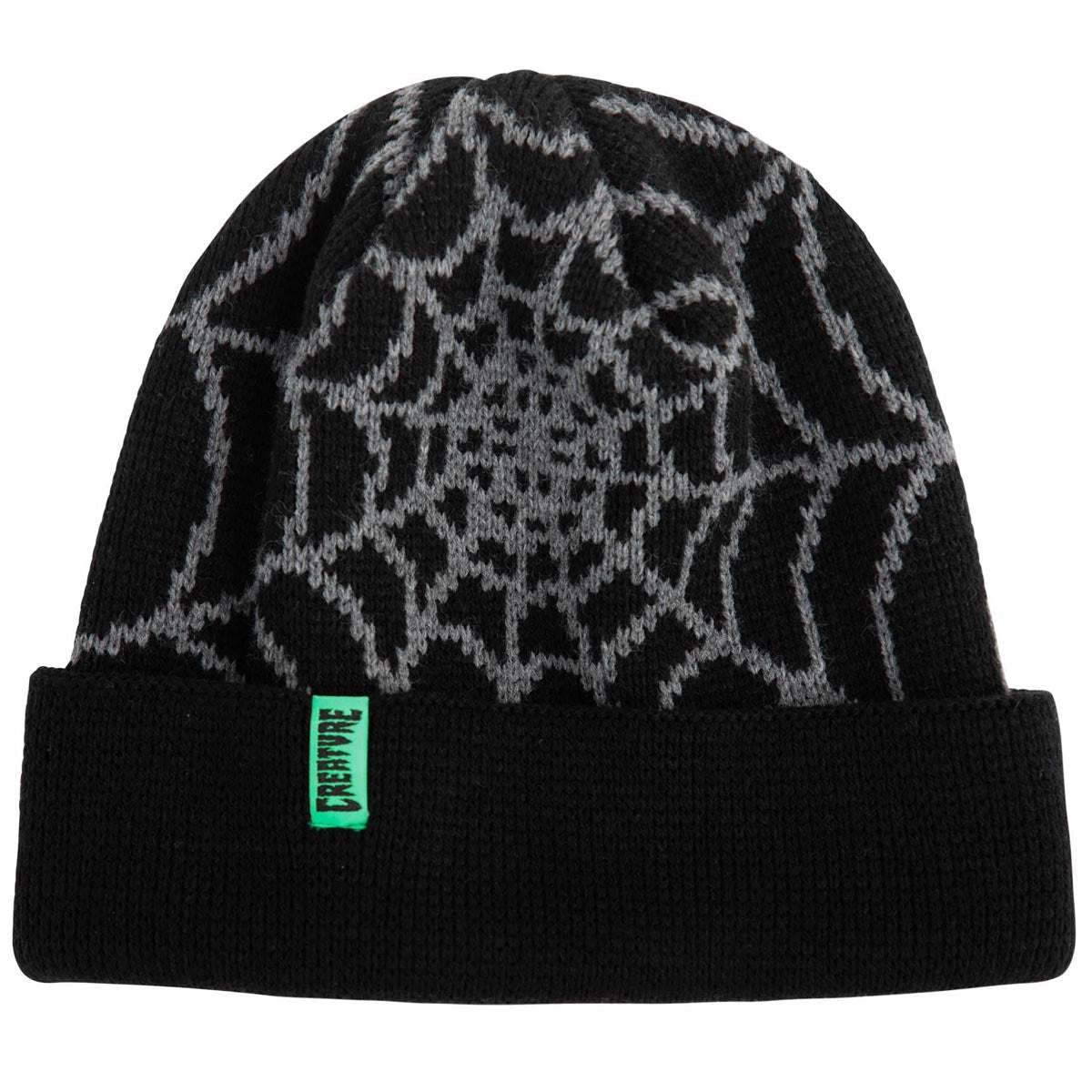 Creature Web Long Shoreman Beanie - Black image 1