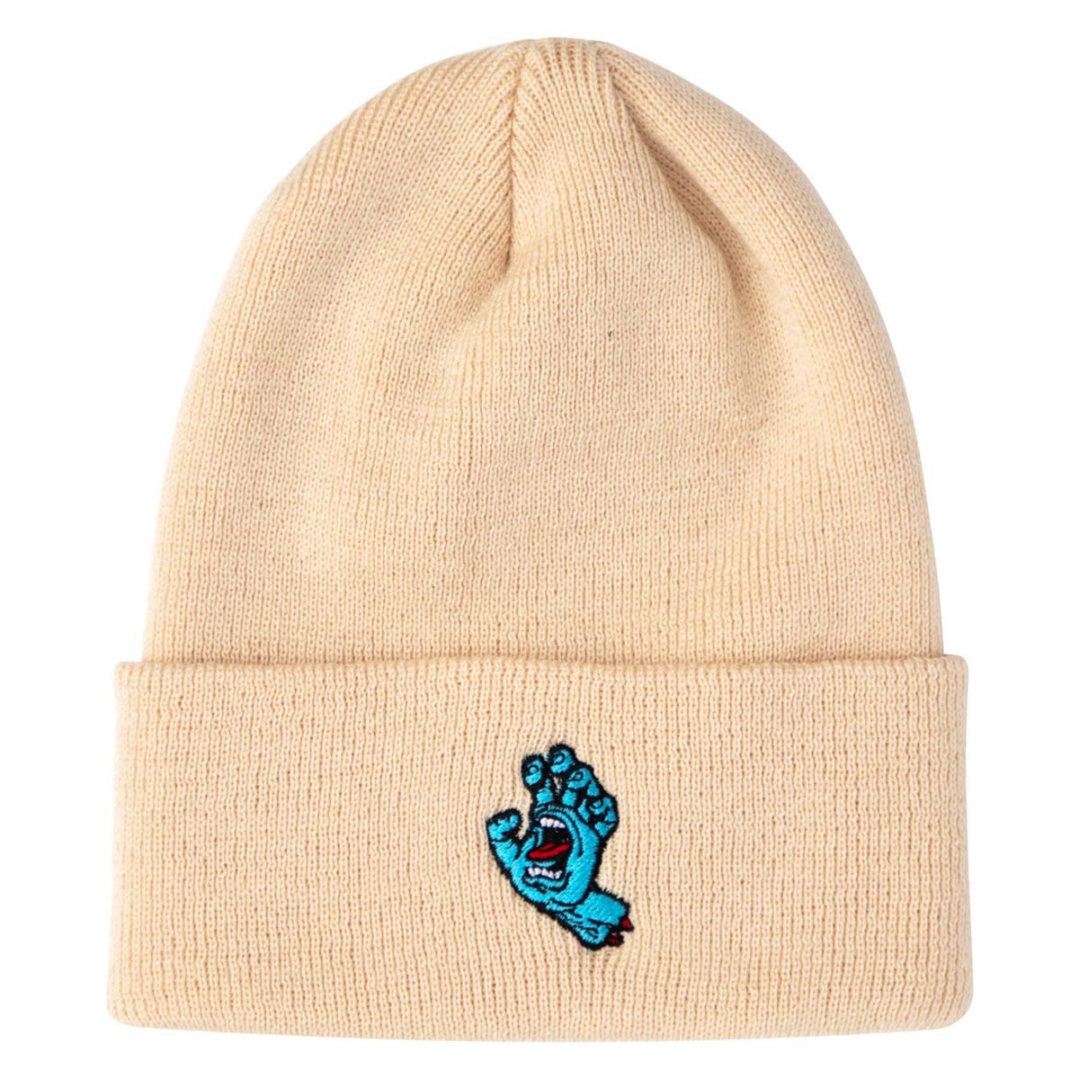 Santa Cruz Screaming Hand Long Shoreman Beanie - Natural image 1