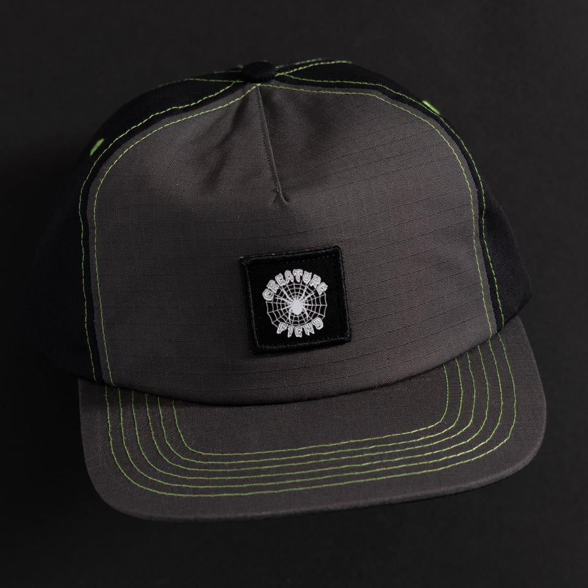 Creature Web Snapback Hat - Grey/Black image 4