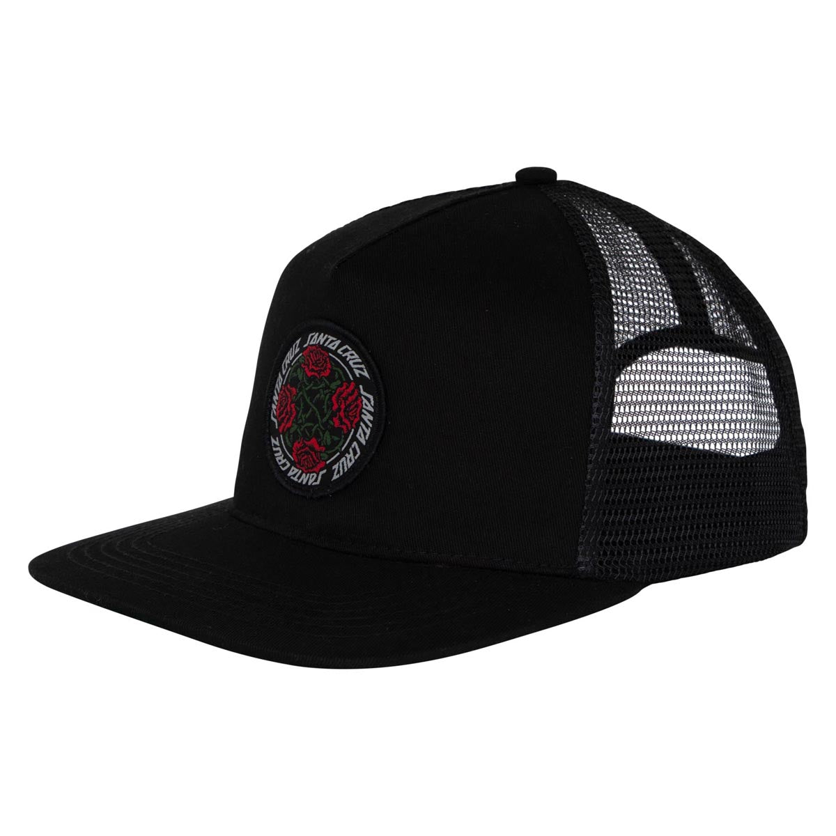 Santa Cruz Dressen Rose Solo Mesh Trucker Hat - Black image 1