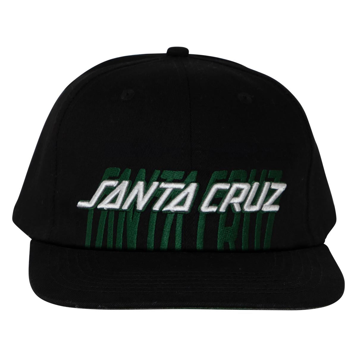 Santa Cruz Stretched Strip Snapback Hat - Black/Forest image 2