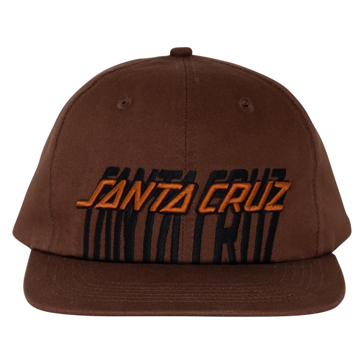 Santa Cruz Stretched Strip Snapback Hat - Brown/Terracotta image 2