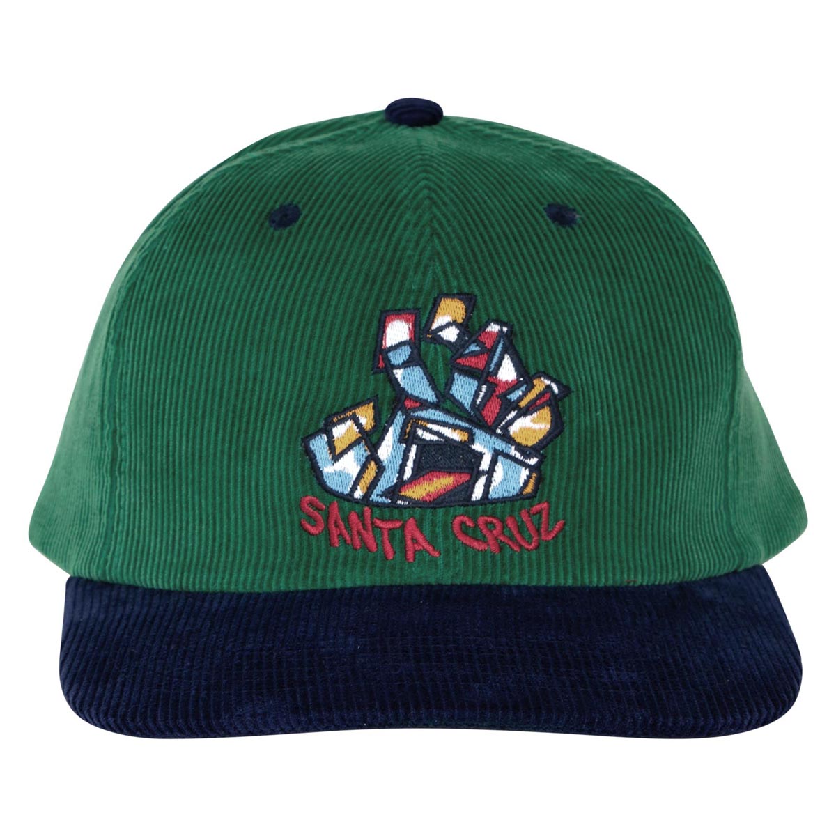 Santa Cruz Scratched Snapback Hat - Green/Navy image 3