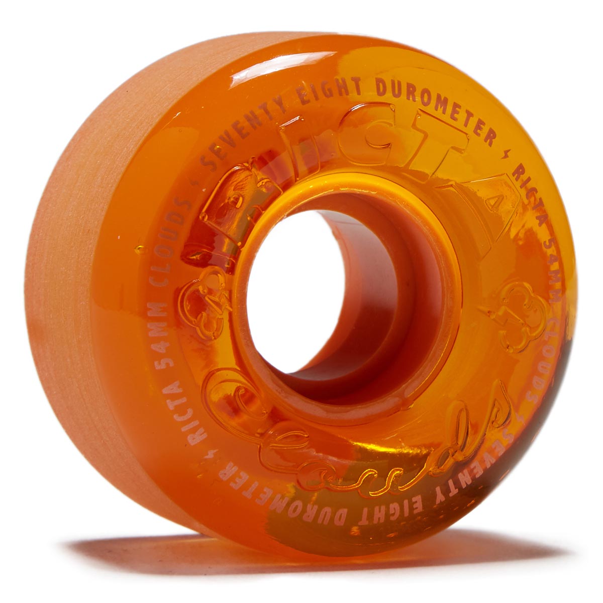 Ricta Hi Vis Clouds 78a Skateboard Wheels - Orange - 54mm image 1